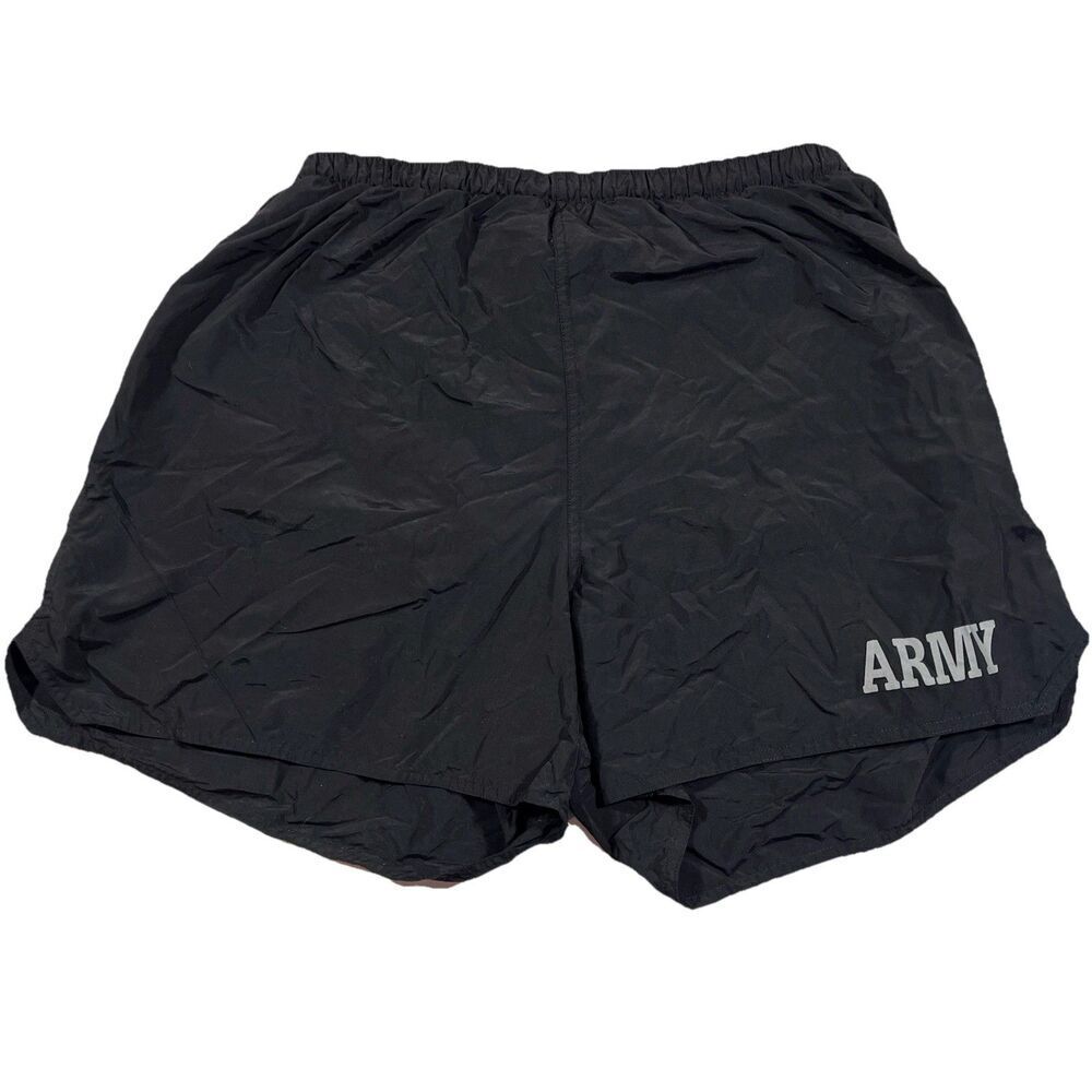 Army IPFU Physical Fitness Black Nylon Shorts Trunks Uniform Military Size XL